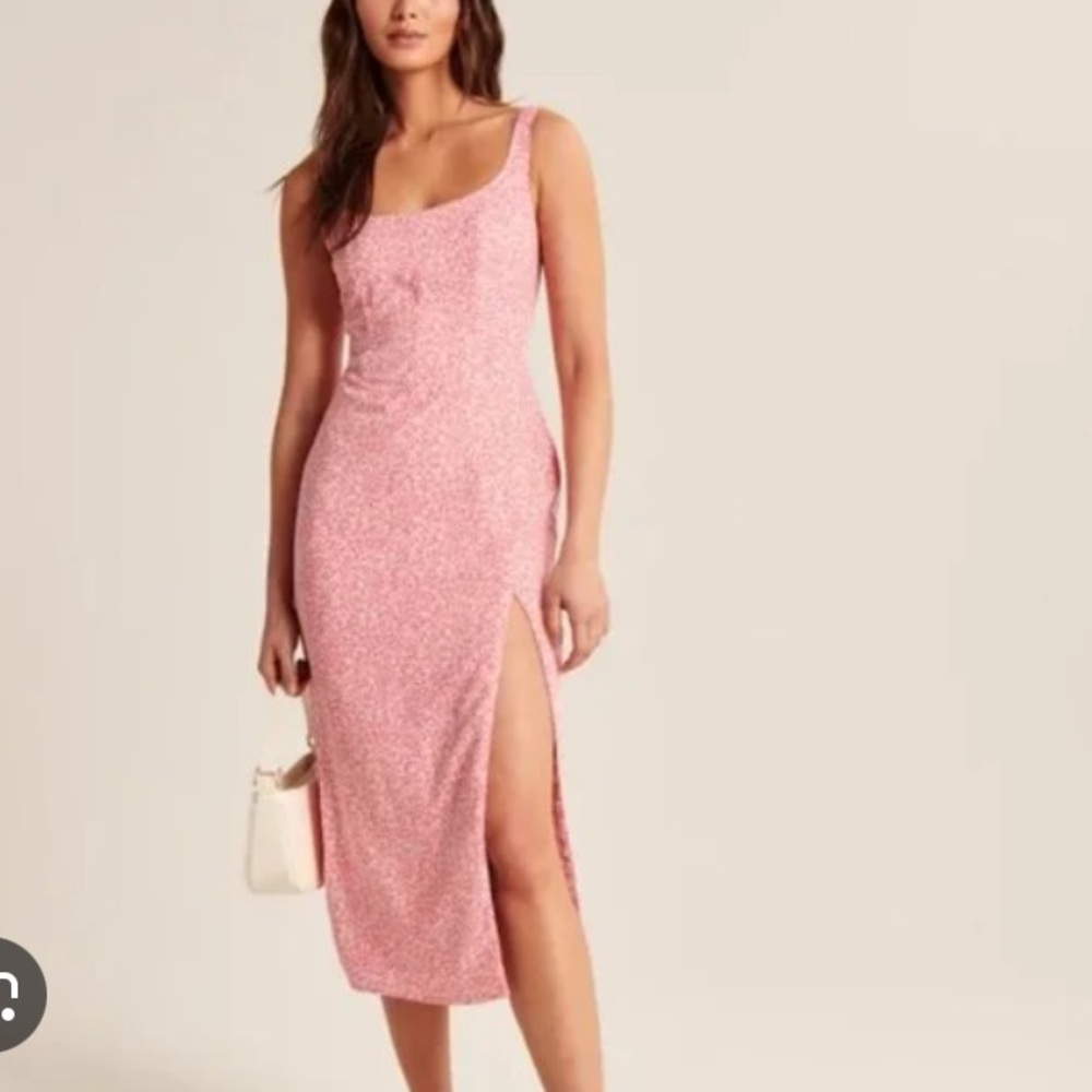 Abercrombie & Fitch Pink Midi Dress